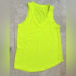 Neon Yellow Sleeveless Tank Top | Size Small | Like New